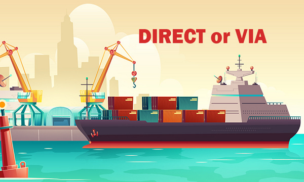 How to distinguish between direct shipping and via 1 Direct or Via